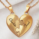 Colar Minhas Metades Personalizável - Aço Inoxidável - Gravação a Laser - Até 50% Off - Oferta Especial!