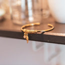 Pulseira Asas de Anjo Personalizável -  Minha Família - Gravação a Laser - Banhado a ouro | Oferta Especial ♥