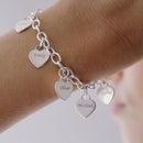 Pulseira Corações da Vida - Personalizável - Gravação a Laser - Aço Inoxidável | Oferta Especial! ♥