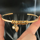 Pulseira Asas de Anjo Personalizável -  Minha Família - Gravação a Laser - Banhado a ouro | Oferta Especial ♥