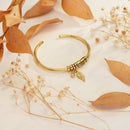 Pulseira Asas de Anjo Personalizável -  Minha Família - Gravação a Laser - Banhado a ouro | Oferta Especial ♥
