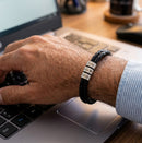 Pulseira Couro Personalizável - Aço Inoxidável | Gravação a Laser - Oferta Especial 50% OFF + Frete Grátis Somente Hoje!