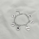 Pulseira Corações da Vida - Personalizável - Gravação a Laser - Aço Inoxidável | Oferta Especial! ♥